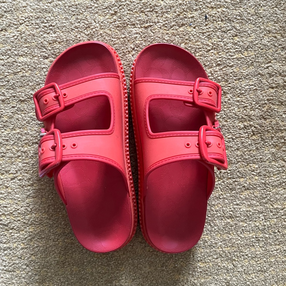 Coach Lucy/Lainey Sandals Red/Orange